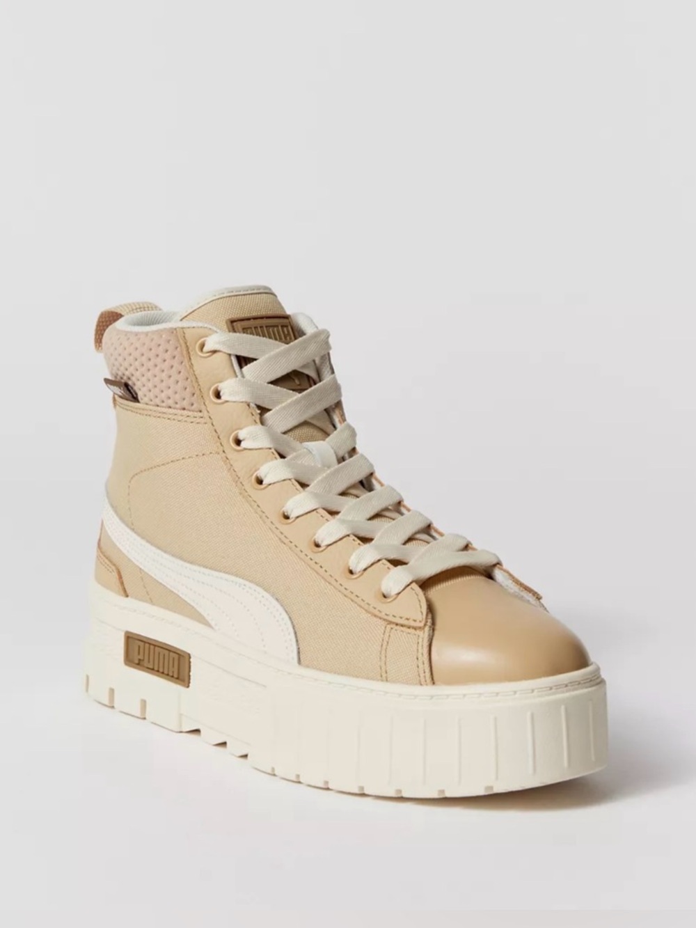 Puma Mayze Safari Mid Platform Fashion Sneaker Tan Neutral Size‎ 39